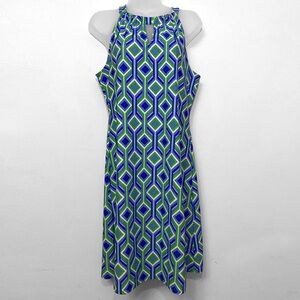 Flawless & Eye Catching Patterned Jude Connally Keyhole Dress